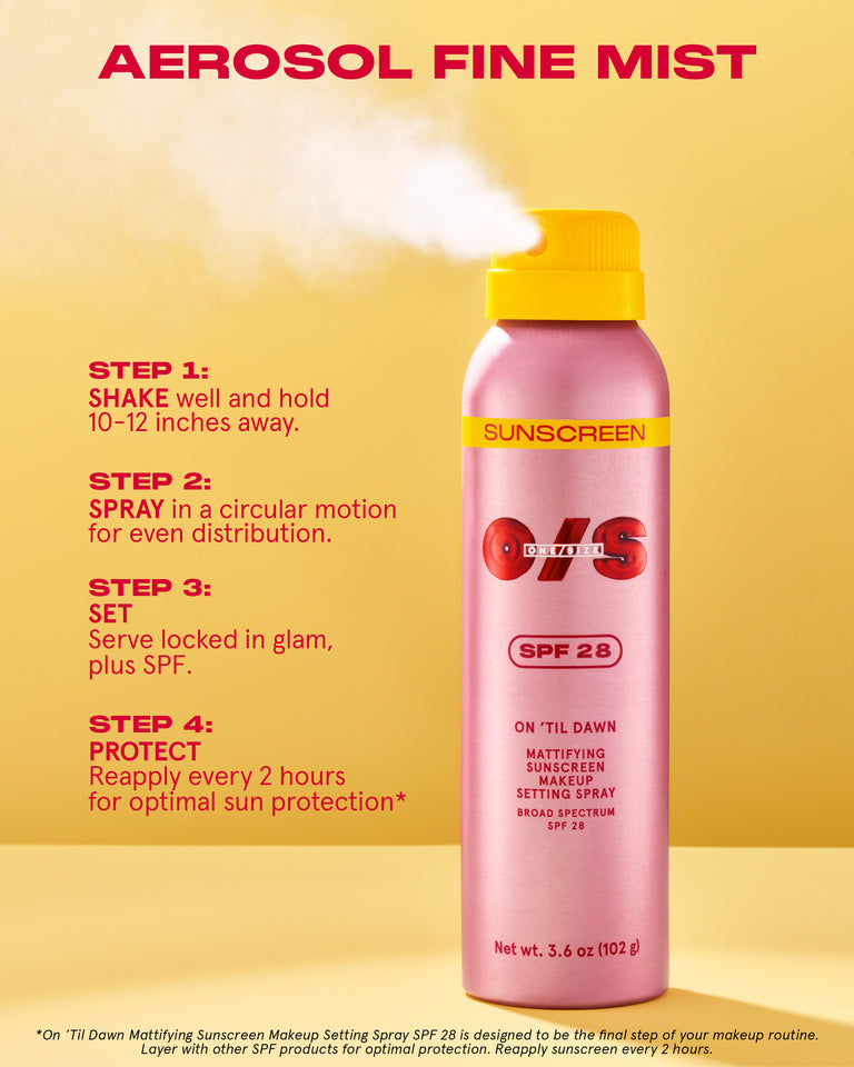 On ’Til Dawn Mattifying Sunscreen Makeup Setting Spray SPF 28 Full
