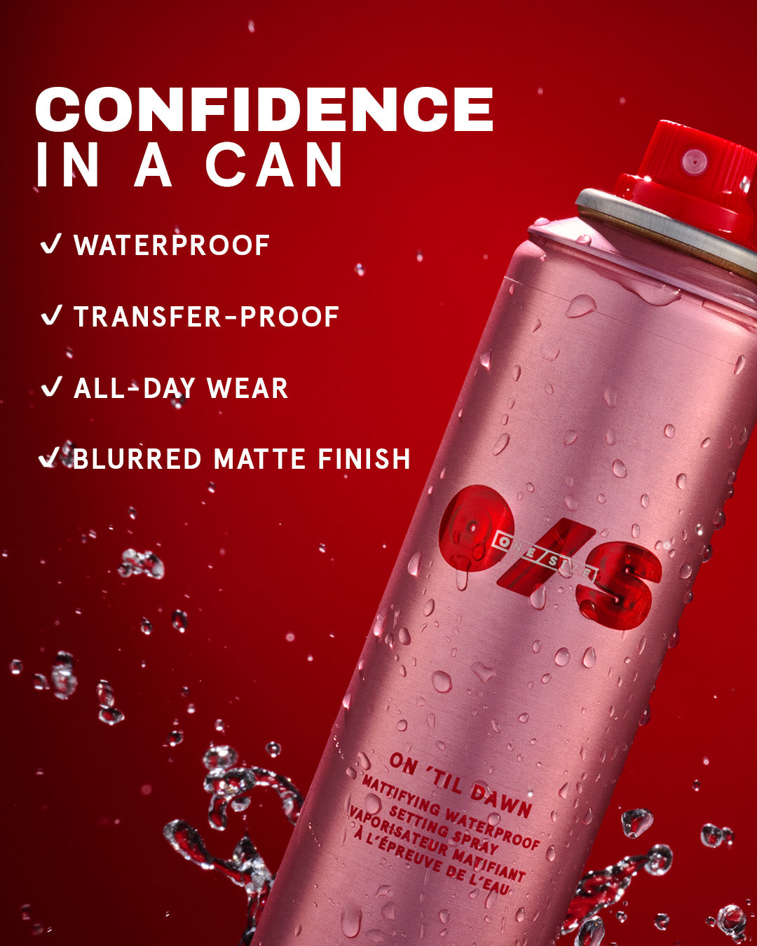 ONE/SIZE setting spray ワンサイズ　スプレー　46ml On 'Til Dawn Waterproof Setting Spray | 16-Hour Matte Hold | ONE