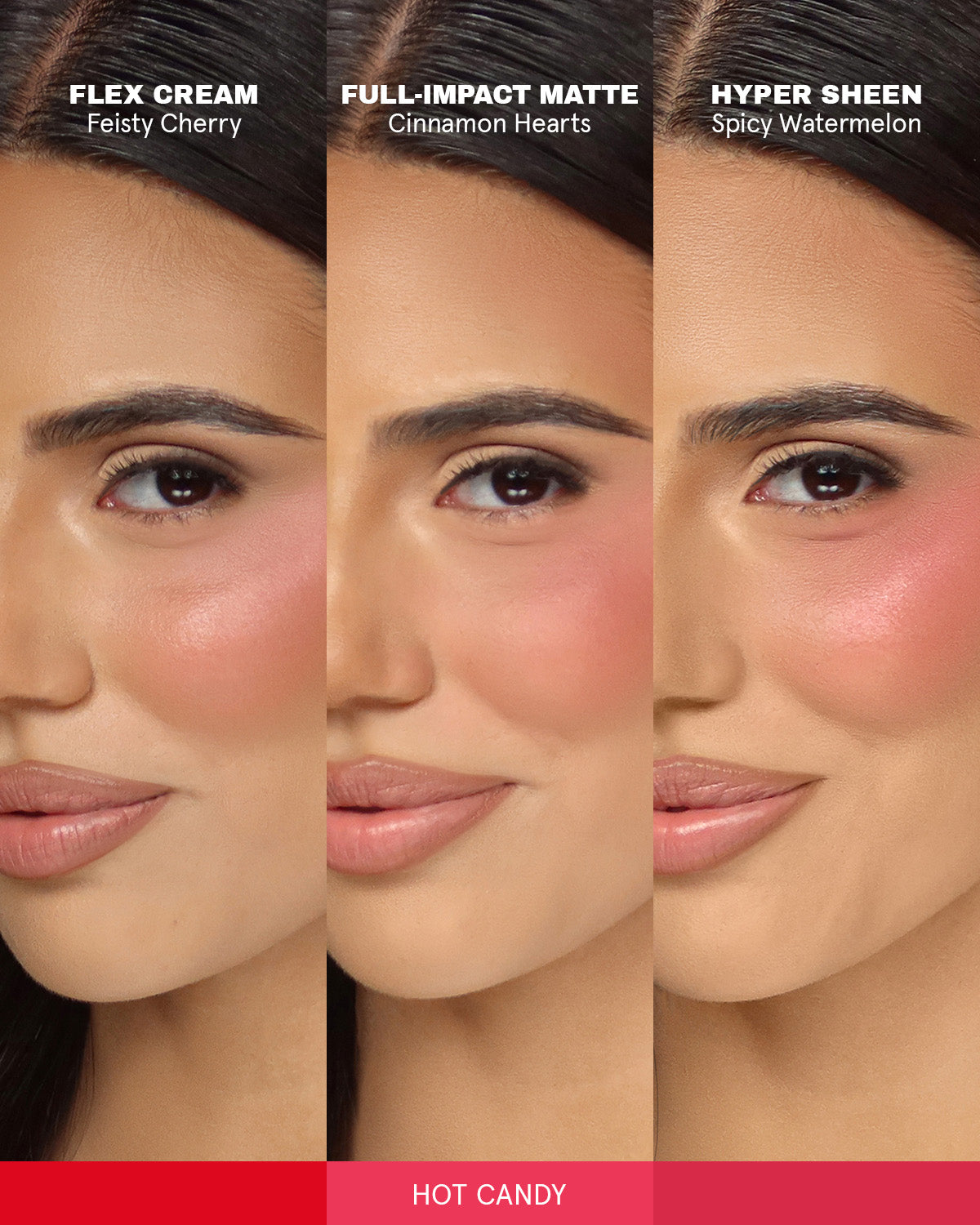 Cheek Clapper 3D Blush Trio Palette - Hot Candy | ONE/SIZE By