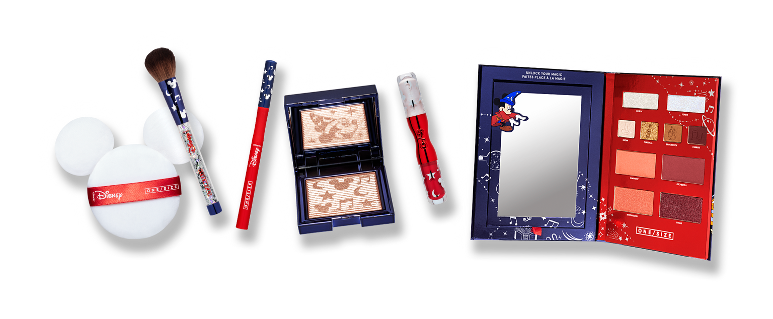 A collection of Disney themed makeup products.