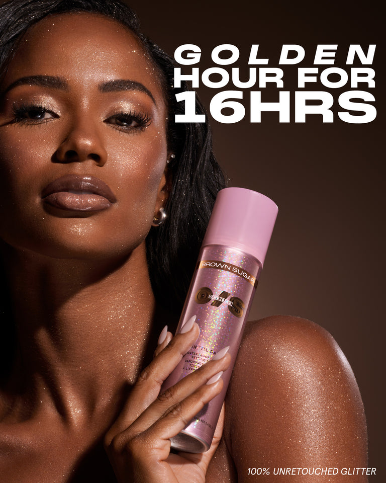 On ‘Til Dawn Waterproof Glitter Setting Spray In Brown Sugar